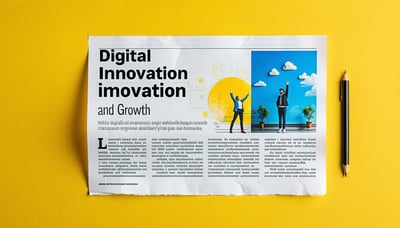 Newsletter illustration showcasing digital innovation and growth.